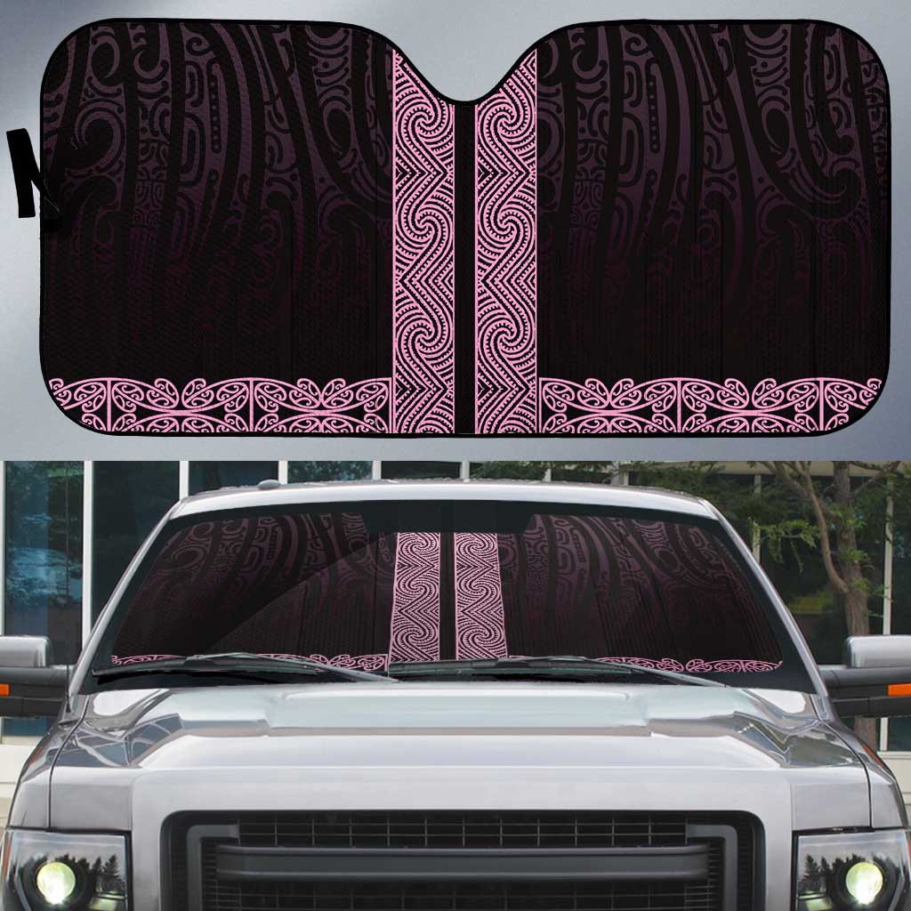 New Zealand Maori Kowhaiwhai Auto Sun Shade Mawhero Maui and Mangopare - Polynesian Pride