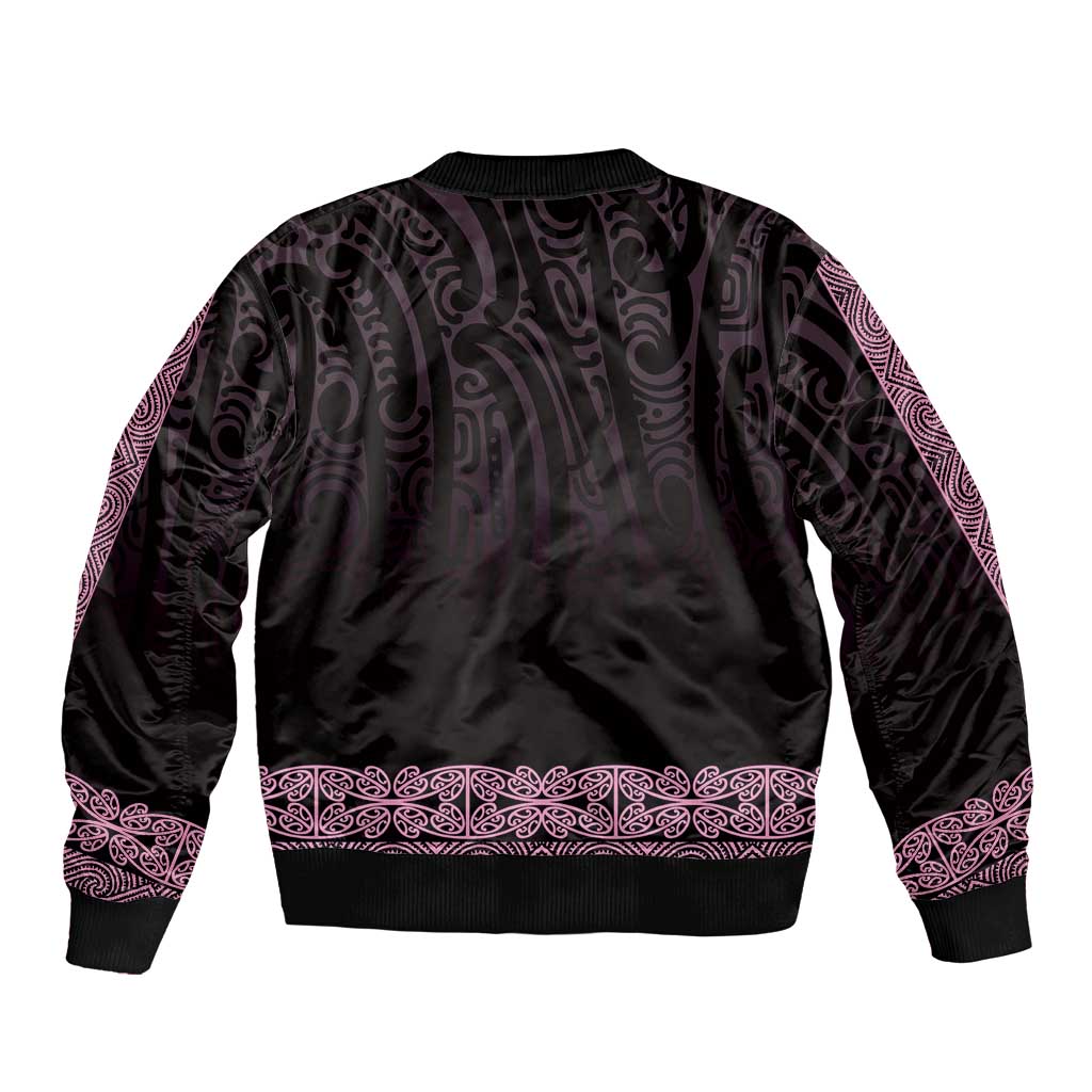 New Zealand Maori Kowhaiwhai Bomber Jacket Mawhero Maui and Mangopare