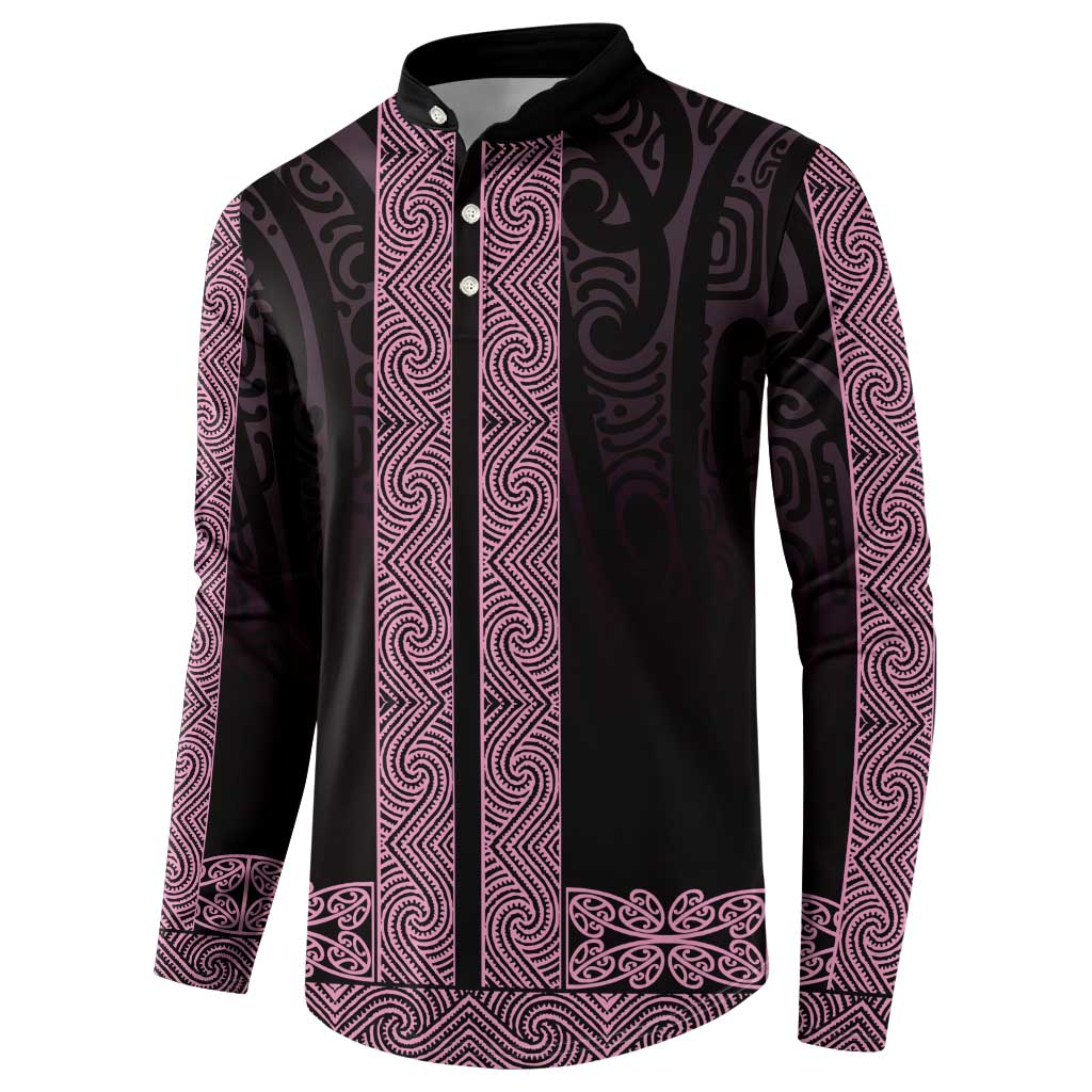 New Zealand Maori Kowhaiwhai Button Sweatshirt Mawhero Maui and Mangopare