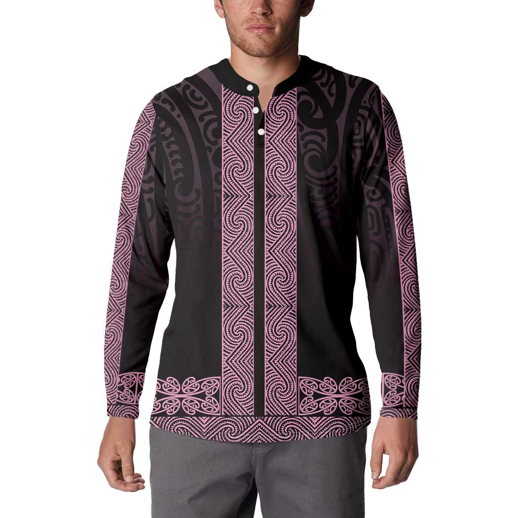 New Zealand Maori Kowhaiwhai Button Sweatshirt Mawhero Maui and Mangopare