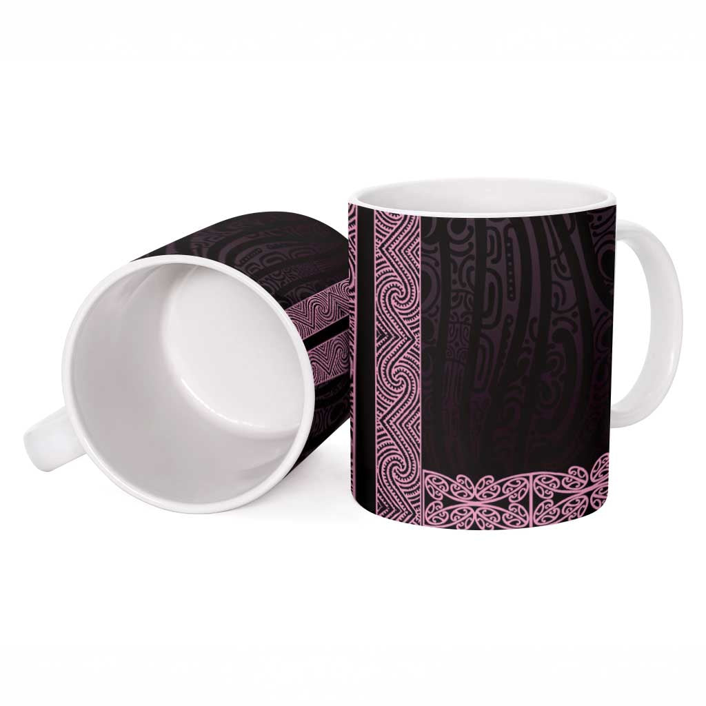 New Zealand Maori Kowhaiwhai Ceramic Mug Mawhero Maui and Mangopare - Polynesian Pride