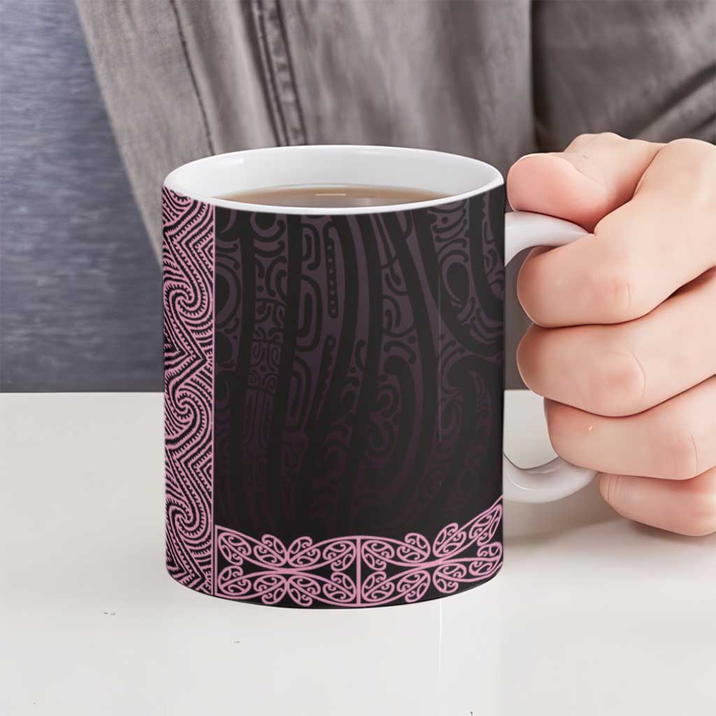 New Zealand Maori Kowhaiwhai Ceramic Mug Mawhero Maui and Mangopare - Polynesian Pride