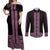 New Zealand Maori Kowhaiwhai Couples Matching Off Shoulder Maxi Dress and Long Sleeve Button Shirt Mawhero Maui and Mangopare