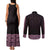 New Zealand Maori Kowhaiwhai Couples Matching Tank Maxi Dress and Long Sleeve Button Shirt Mawhero Maui and Mangopare