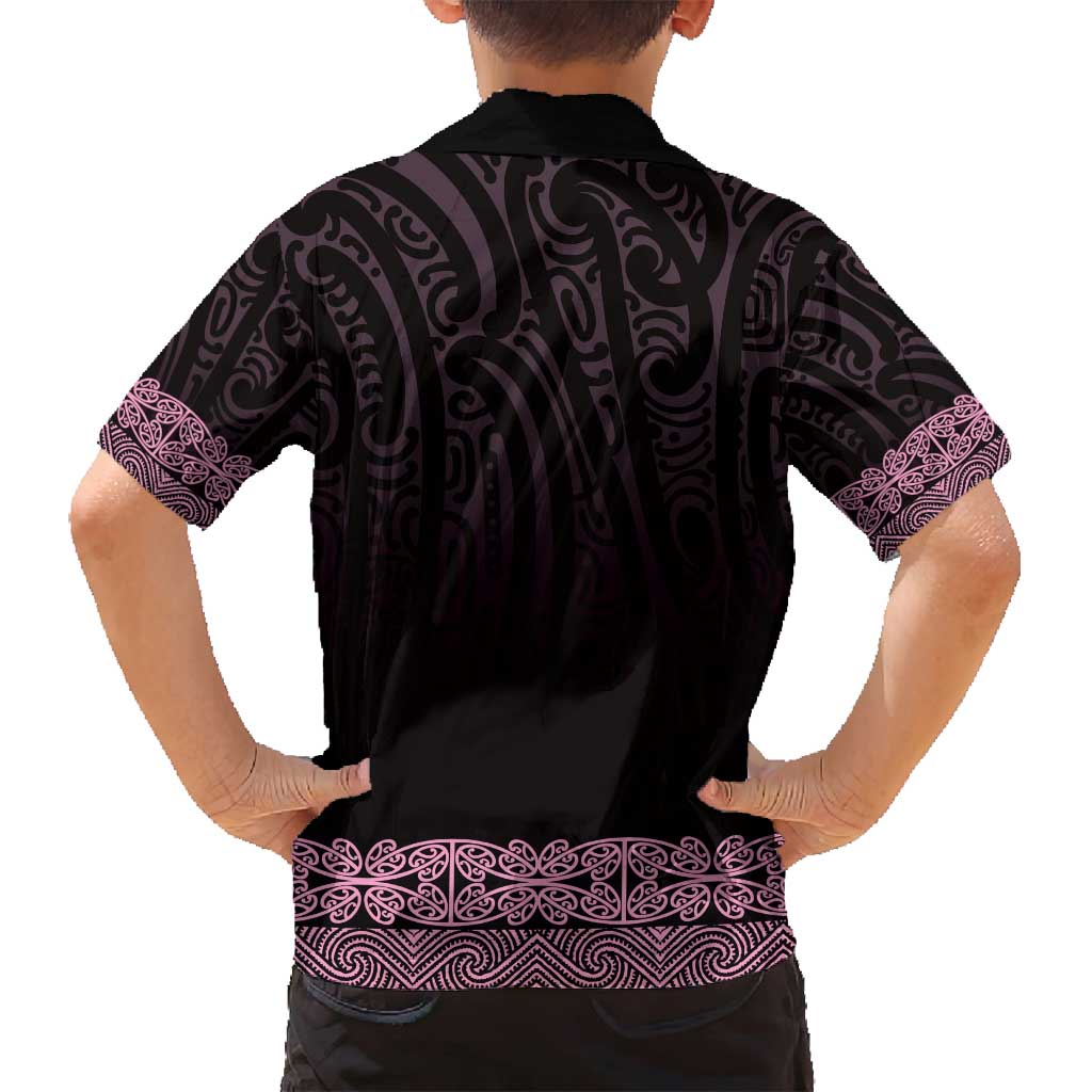 New Zealand Maori Kowhaiwhai Family Matching Off Shoulder Short Dress and Hawaiian Shirt Mawhero Maui and Mangopare