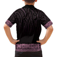 New Zealand Maori Kowhaiwhai Family Matching Puletasi and Hawaiian Shirt Mawhero Maui and Mangopare