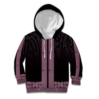 New Zealand Maori Kowhaiwhai Kid Hoodie Mawhero Maui and Mangopare
