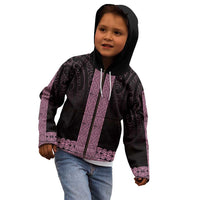 New Zealand Maori Kowhaiwhai Kid Hoodie Mawhero Maui and Mangopare