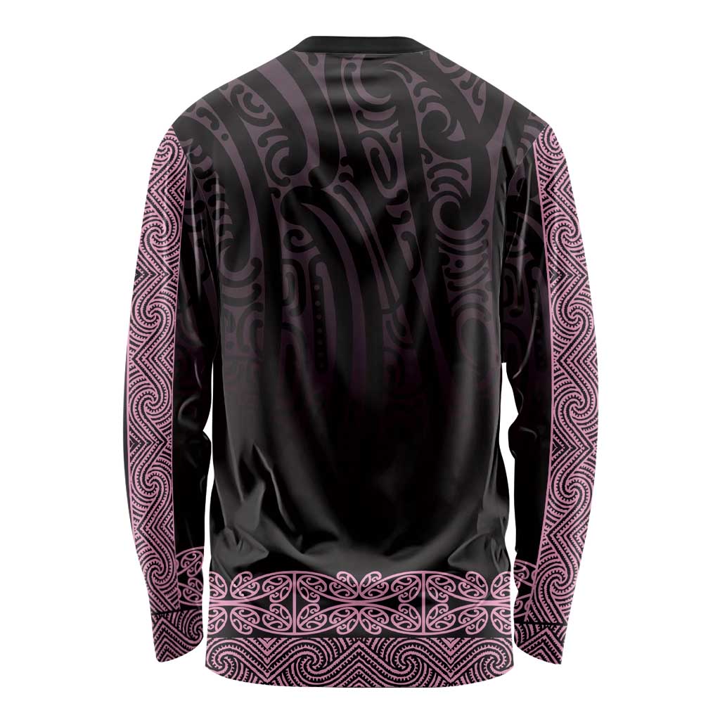 New Zealand Maori Kowhaiwhai Long Sleeve Shirt Mawhero Maui and Mangopare