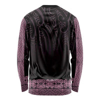 New Zealand Maori Kowhaiwhai Long Sleeve Shirt Mawhero Maui and Mangopare
