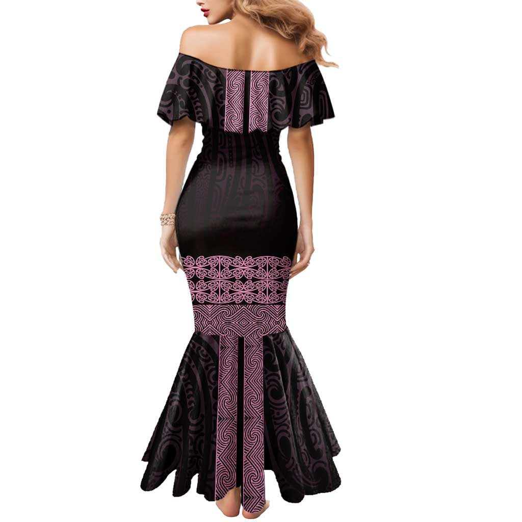 New Zealand Maori Kowhaiwhai Mermaid Dress Mawhero Maui and Mangopare