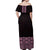 New Zealand Maori Kowhaiwhai Off Shoulder Maxi Dress Mawhero Maui and Mangopare