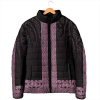 New Zealand Maori Kowhaiwhai Padded Jacket Mawhero Maui and Mangopare - Polynesian Pride