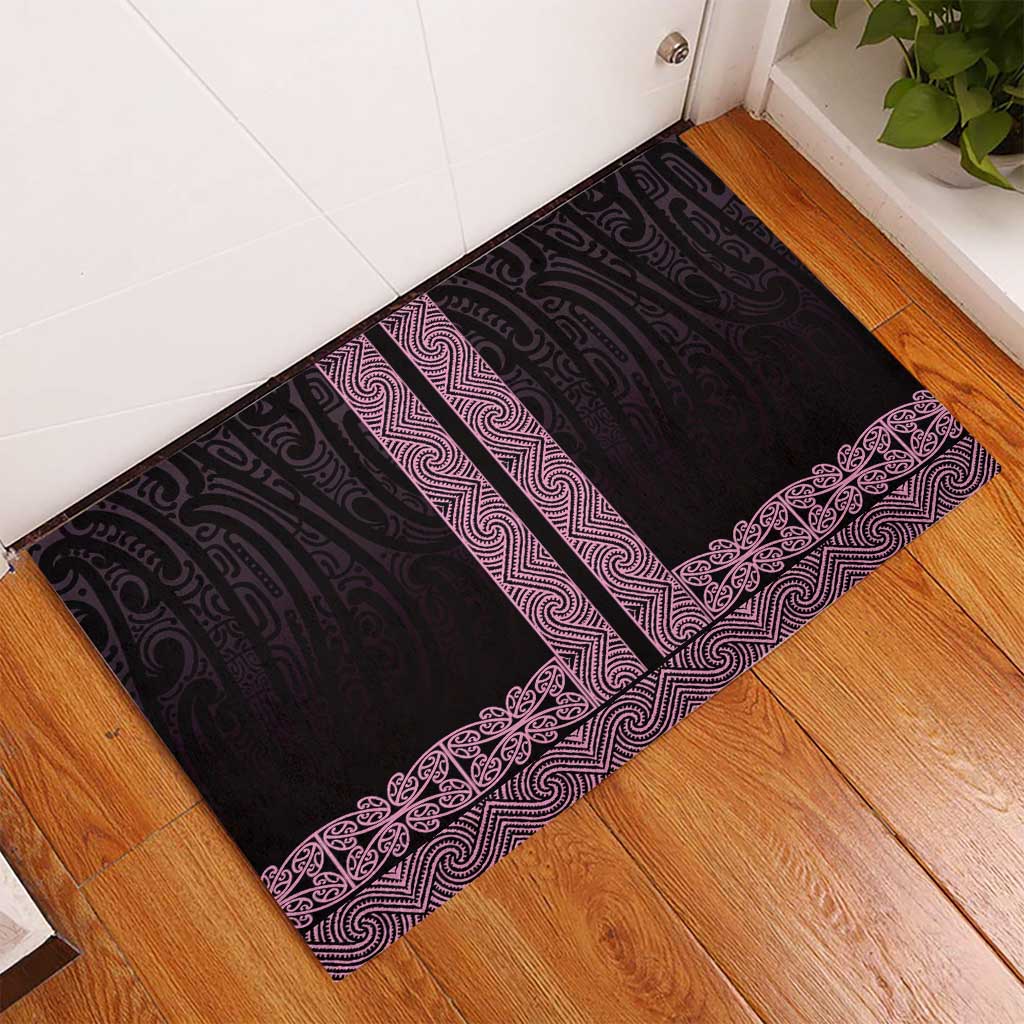 New Zealand Maori Kowhaiwhai Rubber Doormat Mawhero Maui and Mangopare