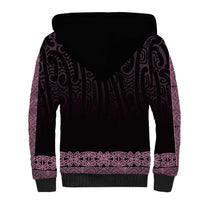 New Zealand Maori Kowhaiwhai Sherpa Hoodie Mawhero Maui and Mangopare