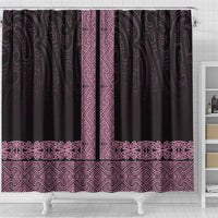 New Zealand Maori Kowhaiwhai Shower Curtain Mawhero Maui and Mangopare