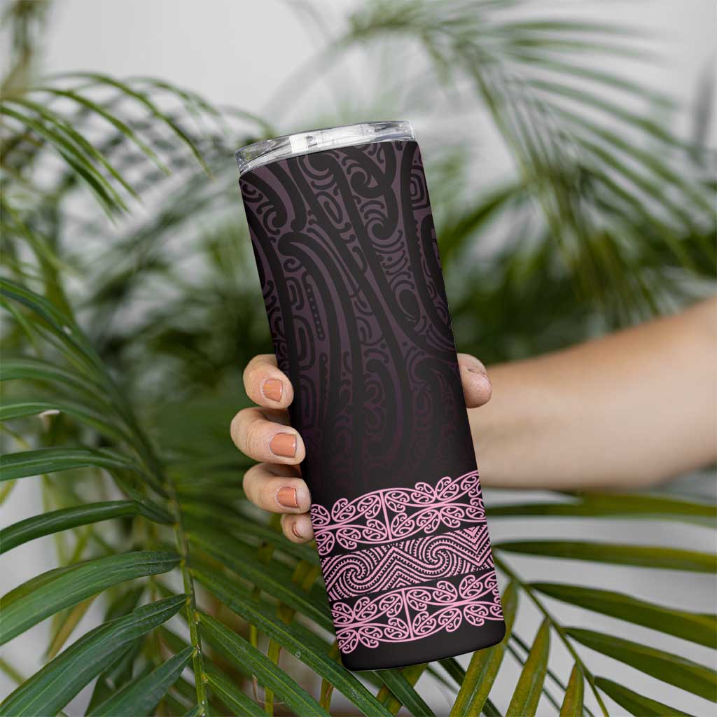 New Zealand Maori Kowhaiwhai Skinny Tumbler Mawhero Maui and Mangopare
