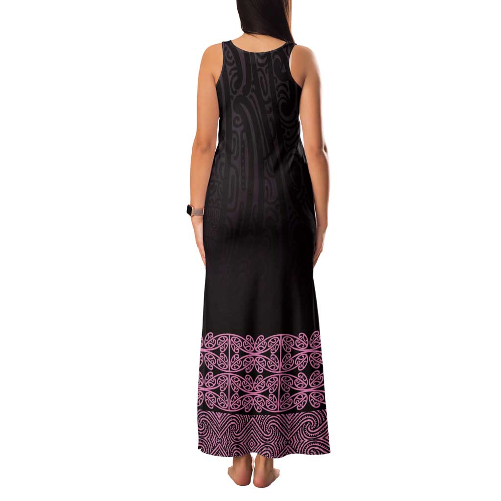 New Zealand Maori Kowhaiwhai Tank Maxi Dress Mawhero Maui and Mangopare