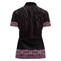 New Zealand Maori Kowhaiwhai Women Polo Shirt Mawhero Maui and Mangopare
