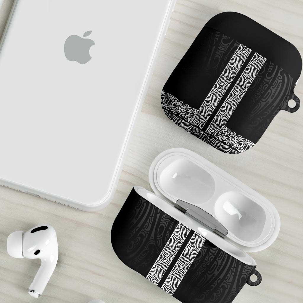 New Zealand Maori Kowhaiwhai AirPods Case Pango Maui and Mangopare - Polynesian Pride