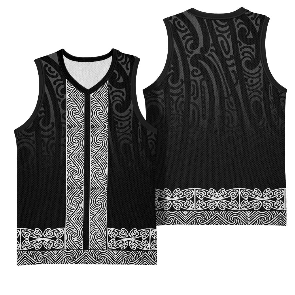 New Zealand Maori Kowhaiwhai Basketball Jersey Pango Maui and Mangopare - Polynesian Pride