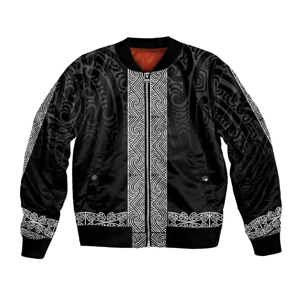 New Zealand Maori Kowhaiwhai Bomber Jacket Pango Maui and Mangopare
