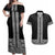 New Zealand Maori Kowhaiwhai Couples Matching Off Shoulder Maxi Dress and Hawaiian Shirt Pango Maui and Mangopare