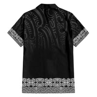New Zealand Maori Kowhaiwhai Family Matching Off The Shoulder Long Sleeve Dress and Hawaiian Shirt Pango Maui and Mangopare