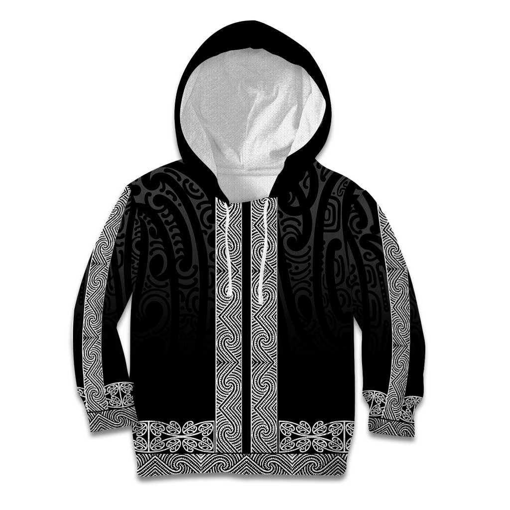 New Zealand Maori Kowhaiwhai Kid Hoodie Pango Maui and Mangopare
