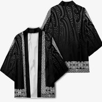 New Zealand Maori Kowhaiwhai Kimono Pango Maui and Mangopare - Polynesian Pride