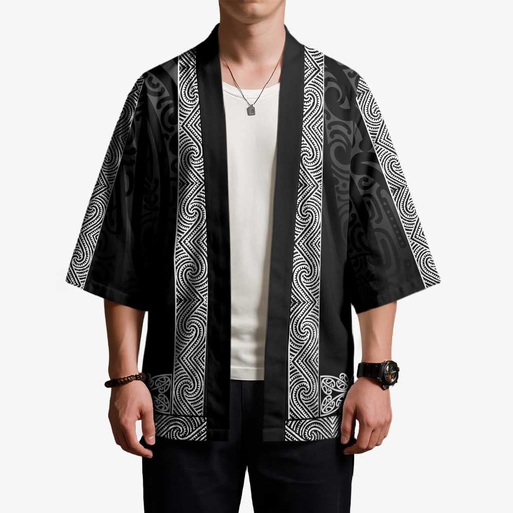 New Zealand Maori Kowhaiwhai Kimono Pango Maui and Mangopare - Polynesian Pride