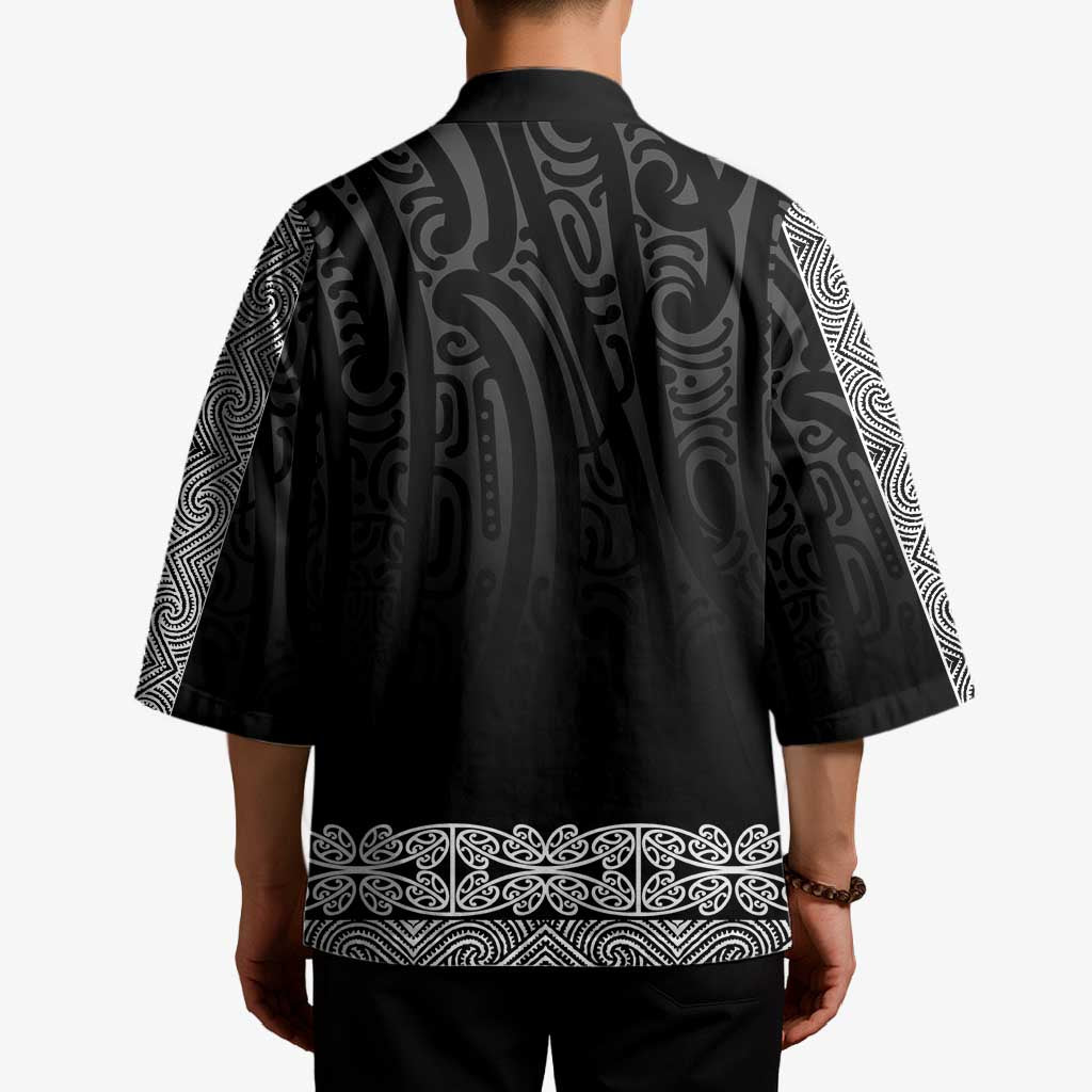 New Zealand Maori Kowhaiwhai Kimono Pango Maui and Mangopare - Polynesian Pride