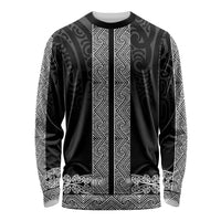 New Zealand Maori Kowhaiwhai Long Sleeve Shirt Pango Maui and Mangopare
