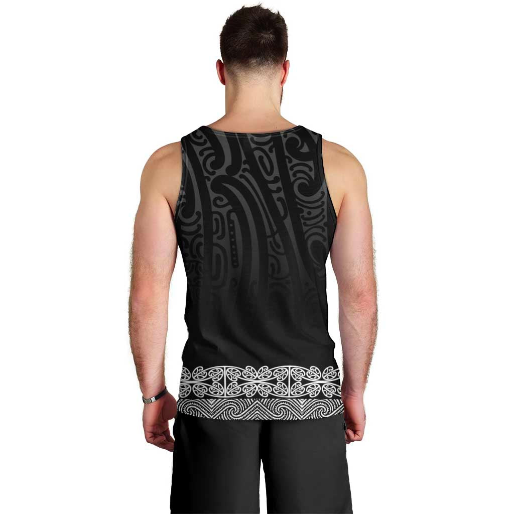 New Zealand Maori Kowhaiwhai Men Tank Top Pango Maui and Mangopare