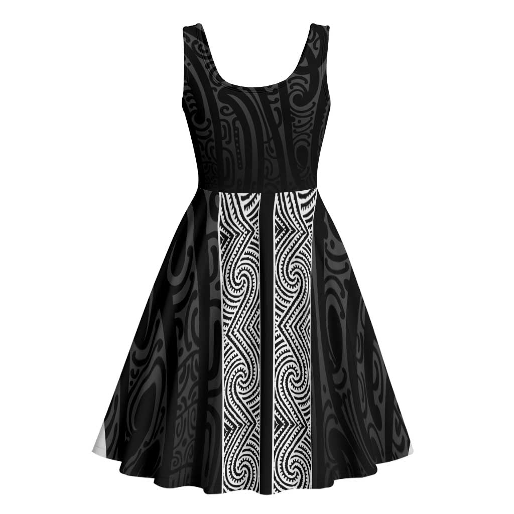 New Zealand Maori Kowhaiwhai Midi Dress Pango Maui and Mangopare - Polynesian Pride