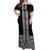 New Zealand Maori Kowhaiwhai Off Shoulder Maxi Dress Pango Maui and Mangopare