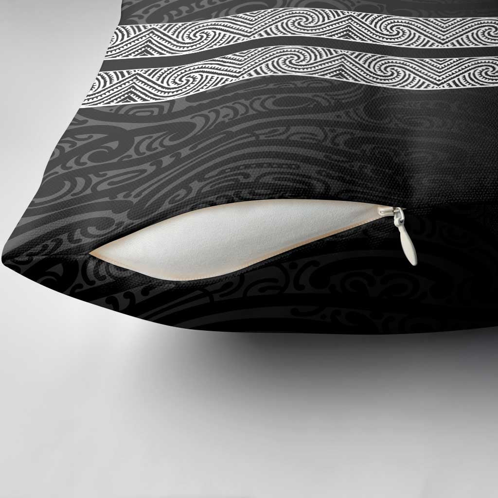 New Zealand Maori Kowhaiwhai Pillow Cover Pango Maui and Mangopare - Polynesian Pride