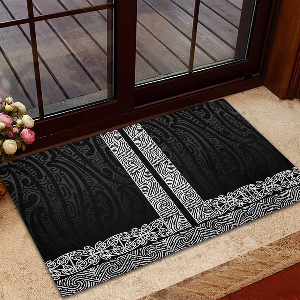 New Zealand Maori Kowhaiwhai Rubber Doormat Pango Maui and Mangopare