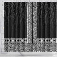 New Zealand Maori Kowhaiwhai Shower Curtain Pango Maui and Mangopare