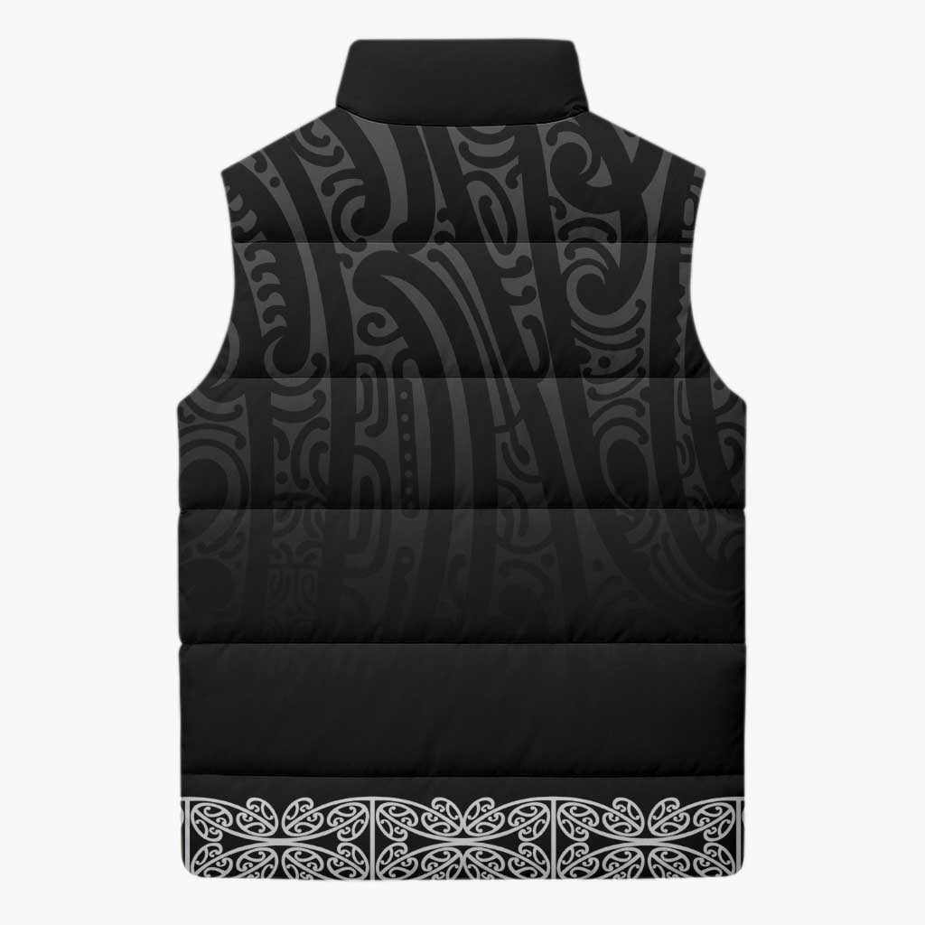 New Zealand Maori Kowhaiwhai Sleeveless Puffer Jacket Pango Maui and Mangopare - Polynesian Pride