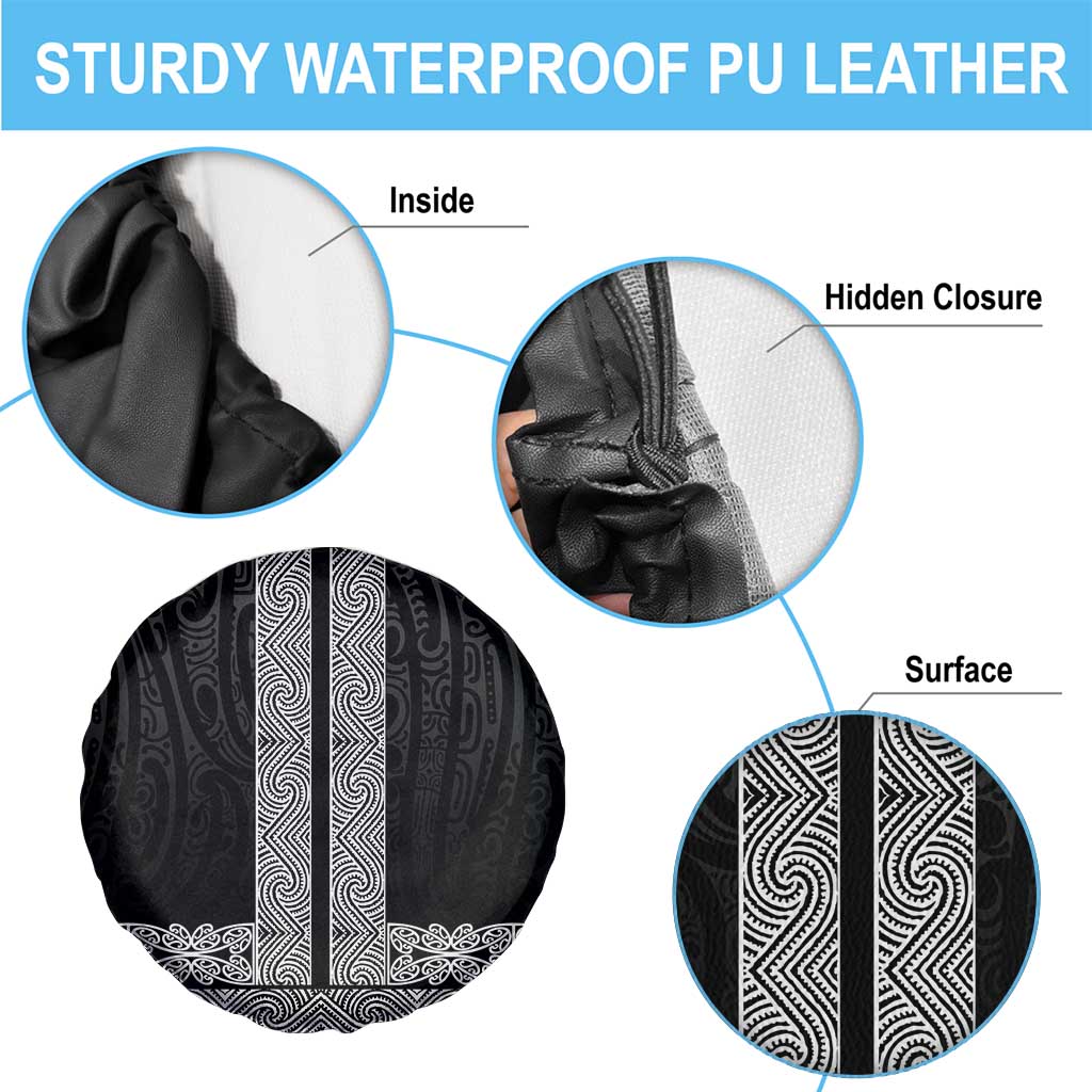 New Zealand Maori Kowhaiwhai Spare Tire Cover Pango Maui and Mangopare