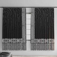 New Zealand Maori Kowhaiwhai Window Curtain Pango Maui and Mangopare