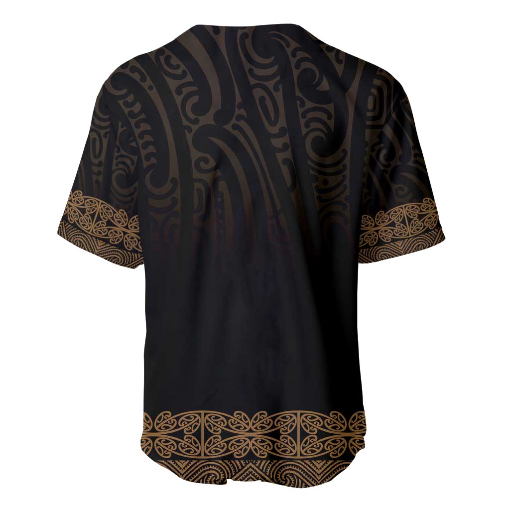 New Zealand Maori Kowhaiwhai Baseball Jersey Parauri Maui and Mangopare