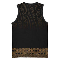 New Zealand Maori Kowhaiwhai Basketball Jersey Parauri Maui and Mangopare - Polynesian Pride