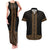 New Zealand Maori Kowhaiwhai Couples Matching Tank Maxi Dress and Hawaiian Shirt Parauri Maui and Mangopare