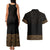 New Zealand Maori Kowhaiwhai Couples Matching Tank Maxi Dress and Hawaiian Shirt Parauri Maui and Mangopare