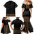 New Zealand Maori Kowhaiwhai Family Matching Mermaid Dress and Hawaiian Shirt Parauri Maui and Mangopare