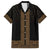 New Zealand Maori Kowhaiwhai Family Matching Off The Shoulder Long Sleeve Dress and Hawaiian Shirt Parauri Maui and Mangopare