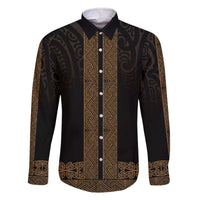 New Zealand Maori Kowhaiwhai Family Matching Off The Shoulder Long Sleeve Dress and Hawaiian Shirt Parauri Maui and Mangopare