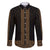 New Zealand Maori Kowhaiwhai Family Matching Off The Shoulder Long Sleeve Dress and Hawaiian Shirt Parauri Maui and Mangopare